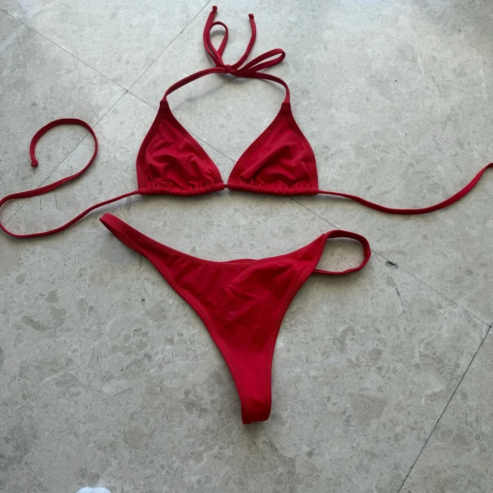 Red skims bikini set